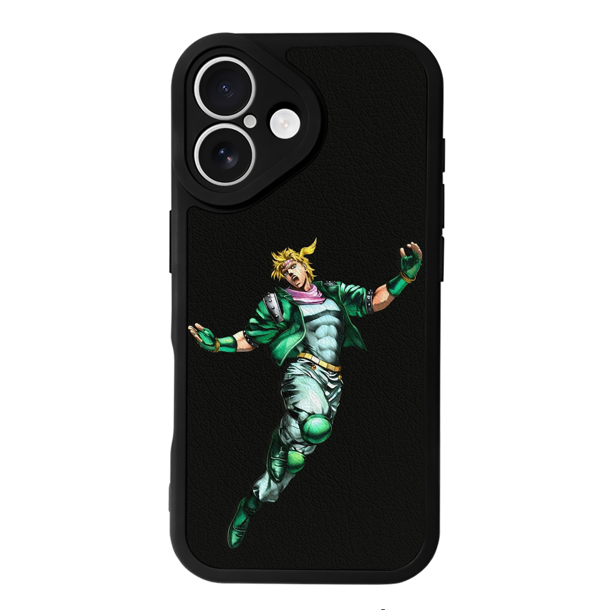 （画像用） ジョジョの奇妙な冒険 ディオ?ブランドー JoJo's Bizarre Adventure Dio Brando 【iPhone 16シリーズ対応】シリコンスマホケース（レザー調） 材質：シリコン